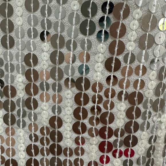 196 ZARA | NWOT Silver Sequin Mini Dress (Size S) - Picture 8 of 16